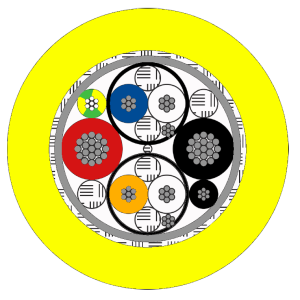 Layout of the tether Br003 used for the bluerov2 1500W Power supply system