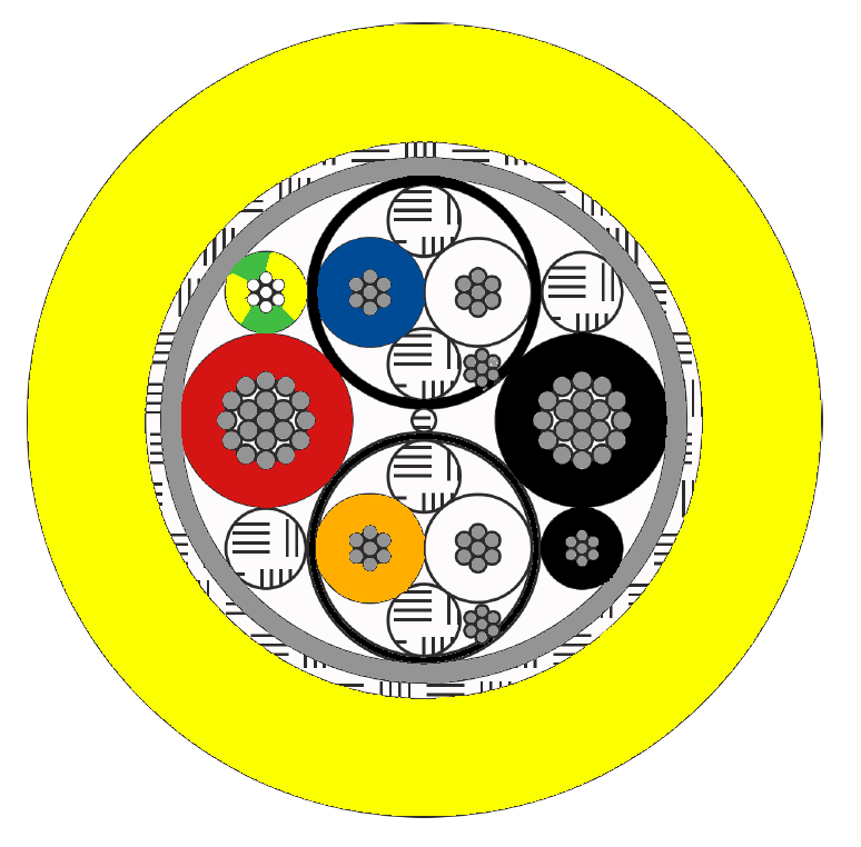 Layout of the tether Br003 used for the bluerov2 1500W Power supply system